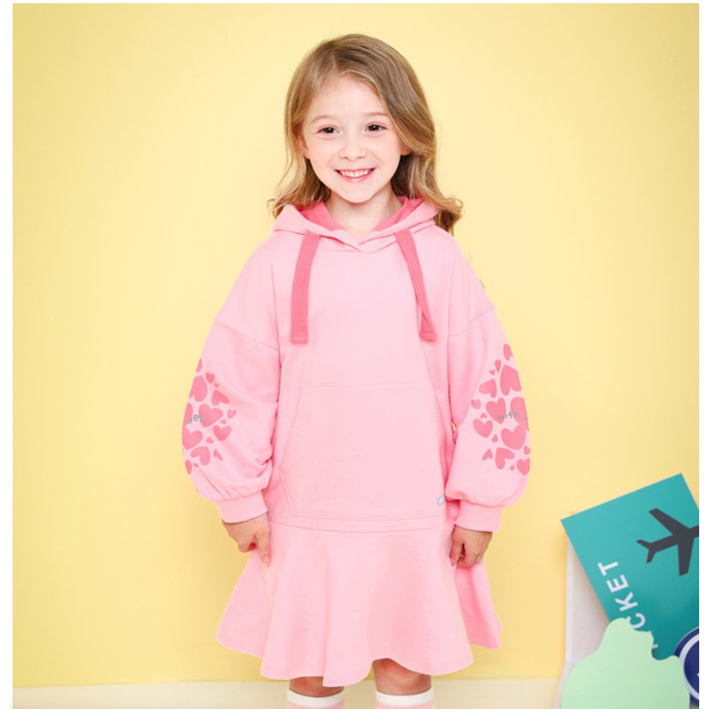 Váy nỉ hoodie hồng jbqgop08