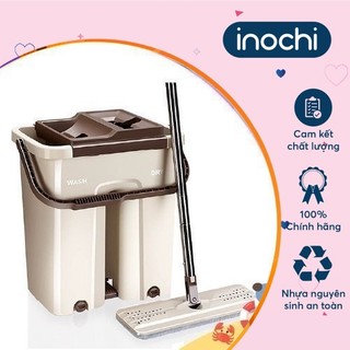 Bộ cây lau nhà thông minh kèm thùng vắt 2 ngăn sizes lớn Inochi - BHM200