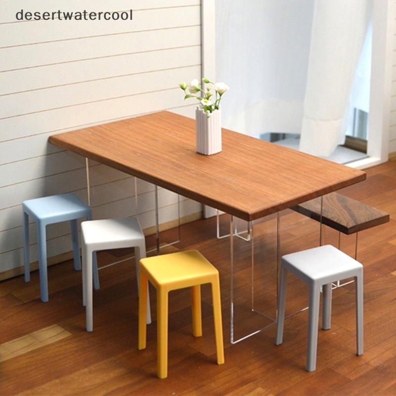 1 Cặp Mô Hình Ghế Ngồi Quầy bar Trang Trí Nhà Búp Bê Tỉ Lệ 1: 6