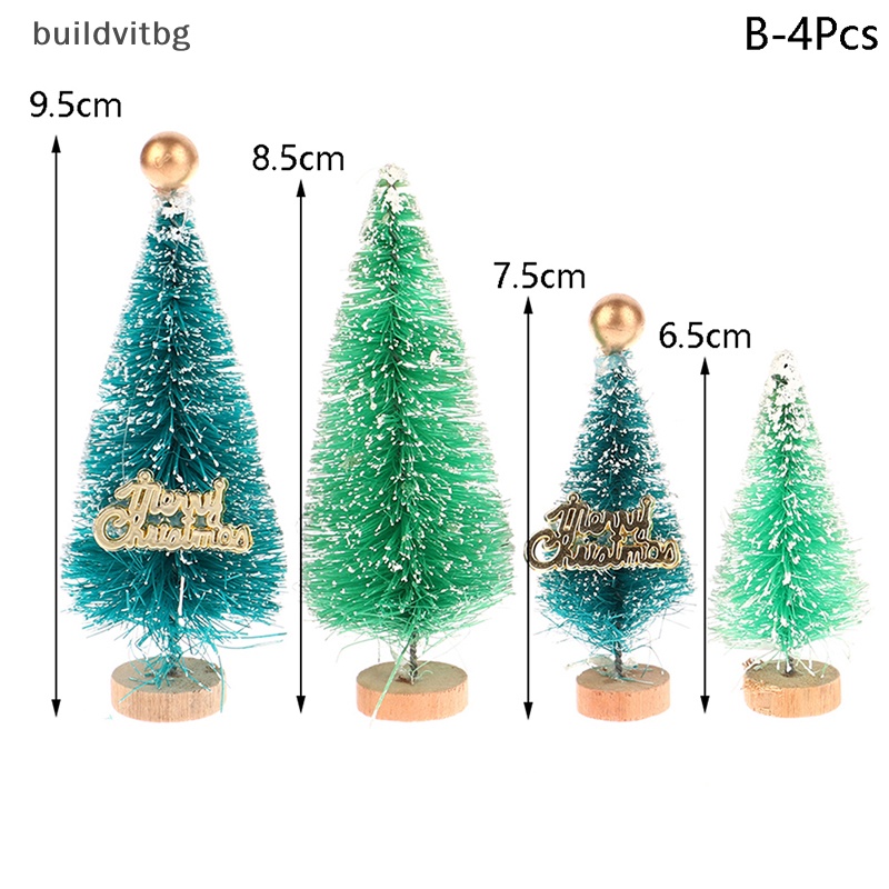 Set 4 Mô Hình Cây Thông Noel Mini 1: 12 Dùng Để Trang Trí Tiểu Cảnh / Nhà Búp Bê