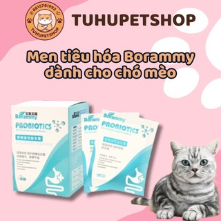 Men tiêu hóa chống tiêu chảy cấp tốc cho chó mèo Borammy Probiotics 5g - Men vi sinh thúc đẩy sự thèm ăn của thú cưng