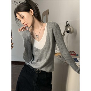  Miya Studio Áo Len áo khoác cardigan Vintage Popular Stylish Xu hướng WMY23A10PY 44Z231101 