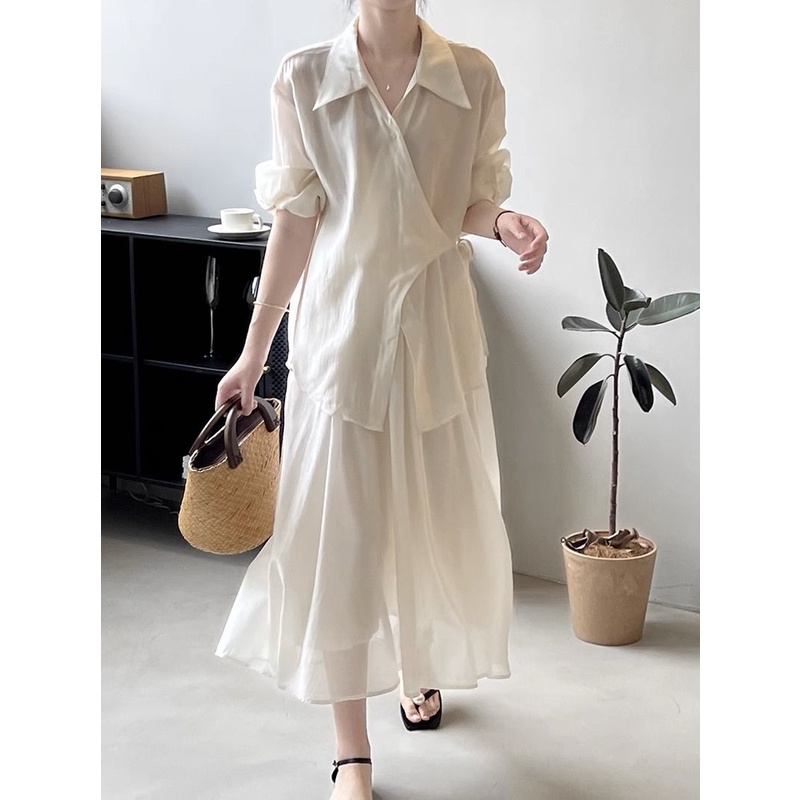 Bộ Áo Sơ Mi Tay Dài Chống Nắng Mỏng Dáng Rộng Phong Cách Trung Hoa Thời Trang Mùa Thu 2023 Mới Dành Cho Bạn Nữ 12.11