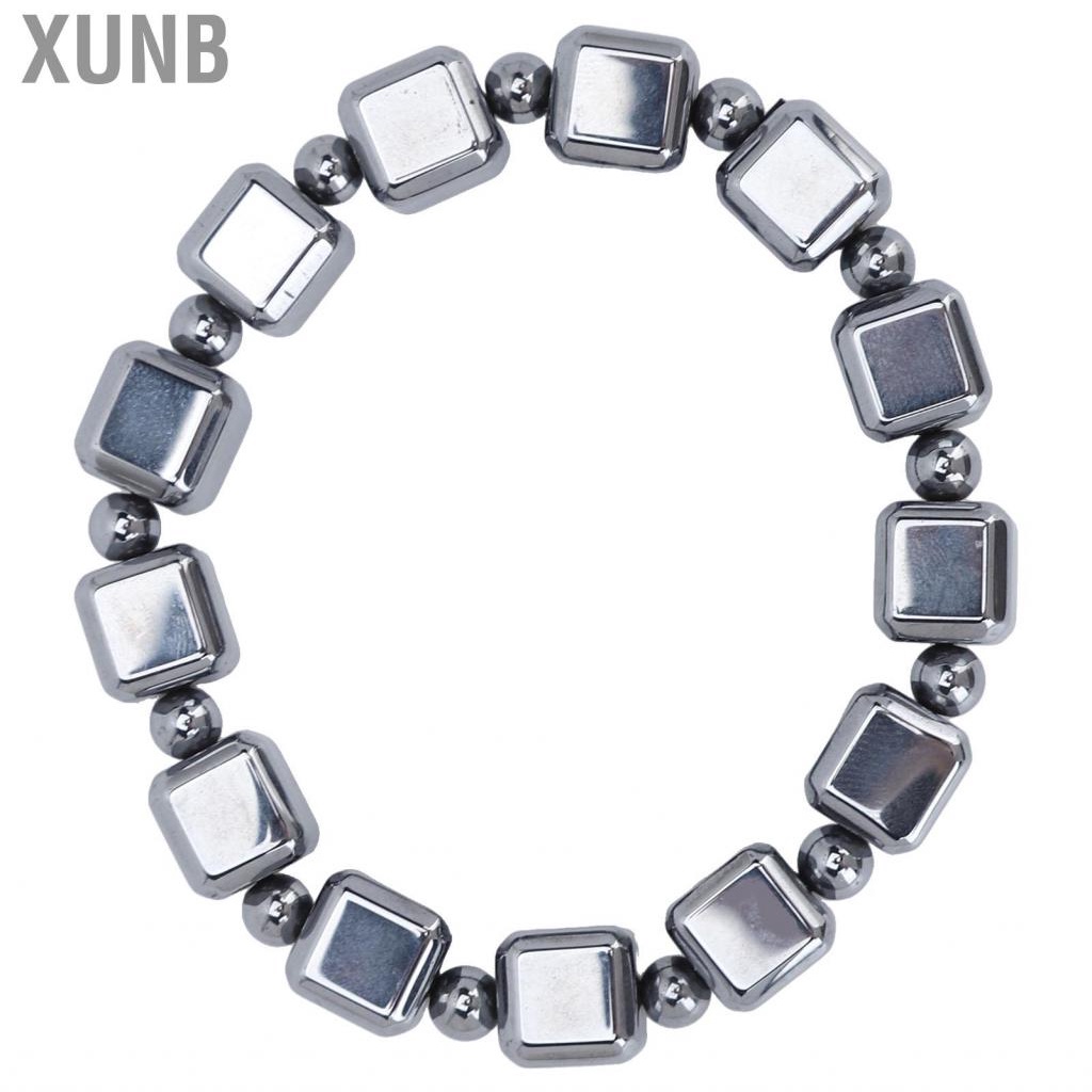Xunb 0.4in Terahertz Bracelet Rectangle Beads Good Thermal Conductivity Natural BT0