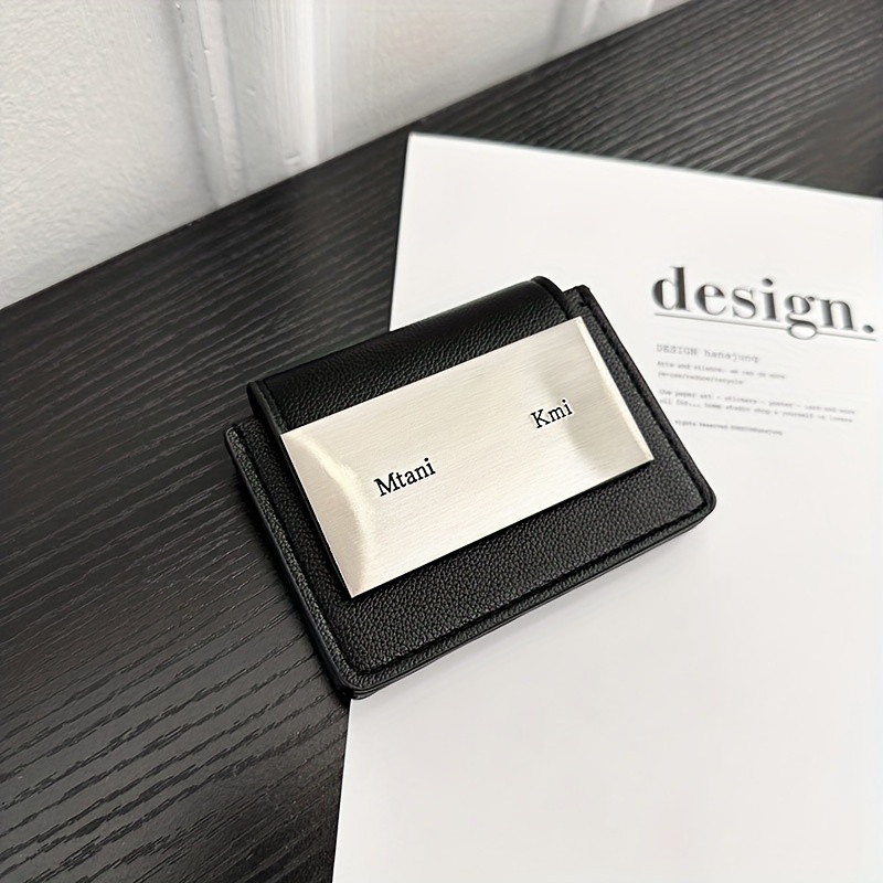 Ví Da Giả Đựng Thẻ Nhiều Ngăn Thời Trang Thường Ngày