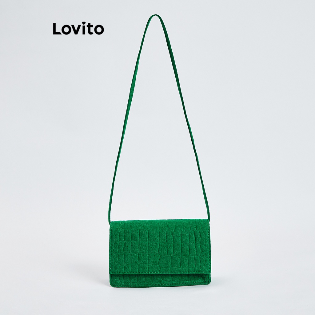 Túi đeo vai nhỏ Lovito cơ bản màu trơn thường ngày cho nữ L69AD080