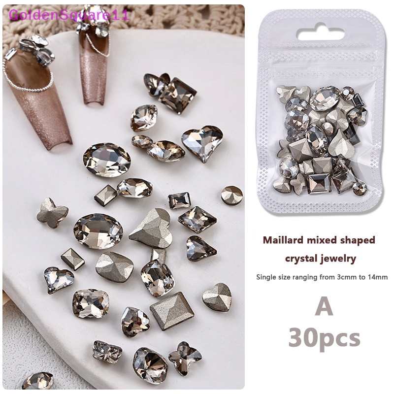 Bộ 30 Hạt Đá 3d Lấp Lánh Trang Trí Móng Tay Nghệ Thuật Cho Nữ
