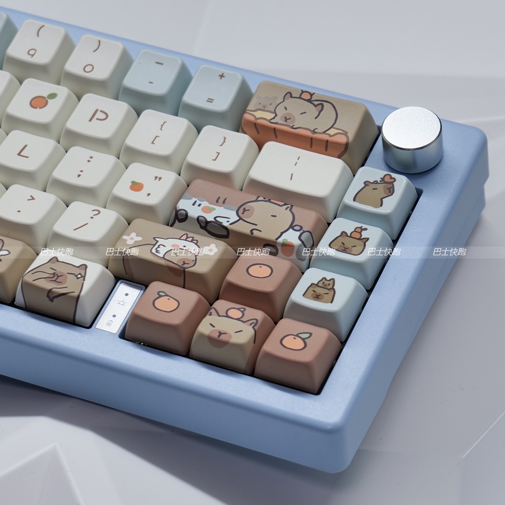 Capybara Keycaps MDA Profile hoạt hình dễ thương PBT Dye Sub Bàn Phím Cơ Keycap