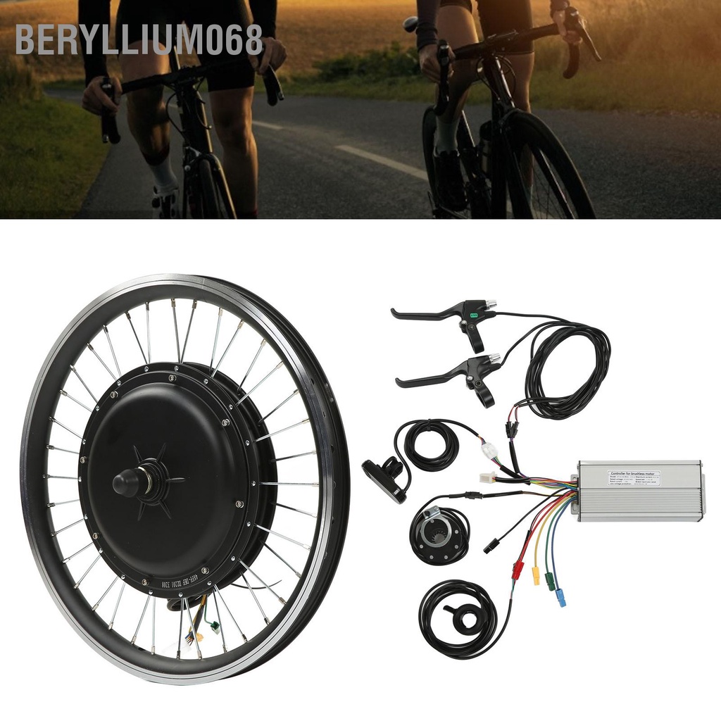 Beryllium068 48V 1000W Bộ Xe Đạp Điện Bánh Trước Điều Khiển Động Cơ Ngón Tay Cái Ga Phanh Bảng LCD5 Màn Hình Hiển Thị Cho Leo Núi