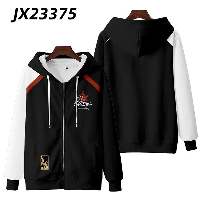 Genshin Áo hoodie Tay Dài In Hình kaedehara kazuha 3d Có Khóa Kéo Thời Trang Thường Ngày unisex