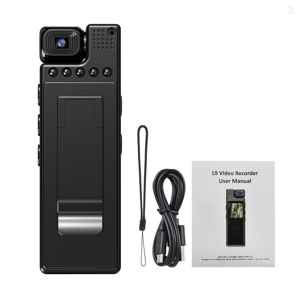 Camera Cơ Thể mini Âm Thanh Và video 1800K uhd 4k 1800°Camera Quay video 6 Tiếng Có Tầm Nhìn Đêm 1.3in tft