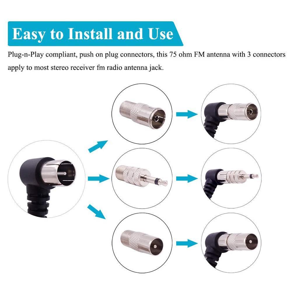 Trong Suốt Ăng Ten radio fm 88-108mhz o8v3