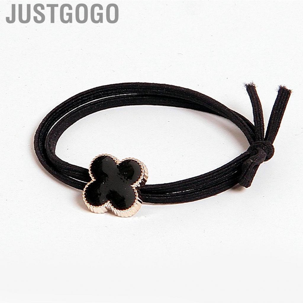 Justgogo Elegant Hair Tie Women Girls Fashionable Cute Rope Ponytail Holder for Dating Holiday Party