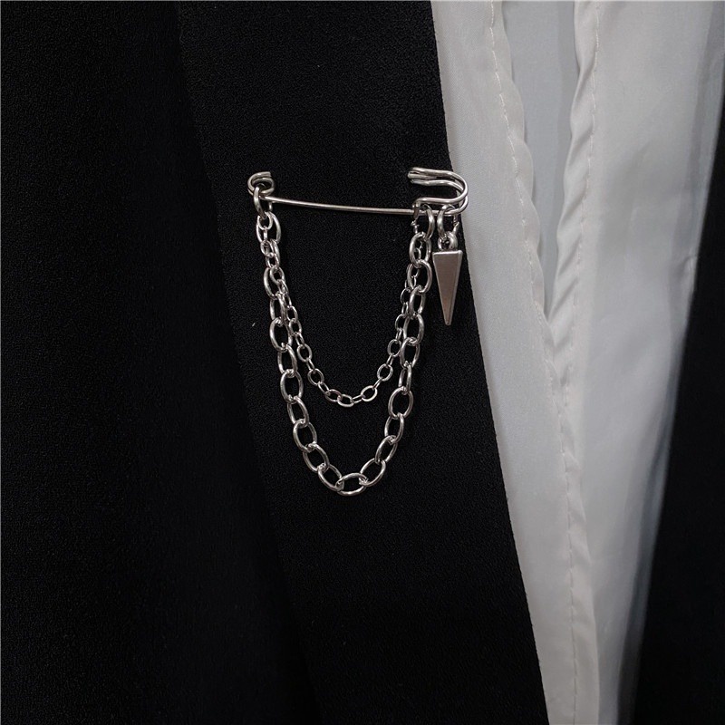 Ghim Cài Áo Dây Xích Phong Cách Hip hop Cá Tính Cho Nam Và Nữ