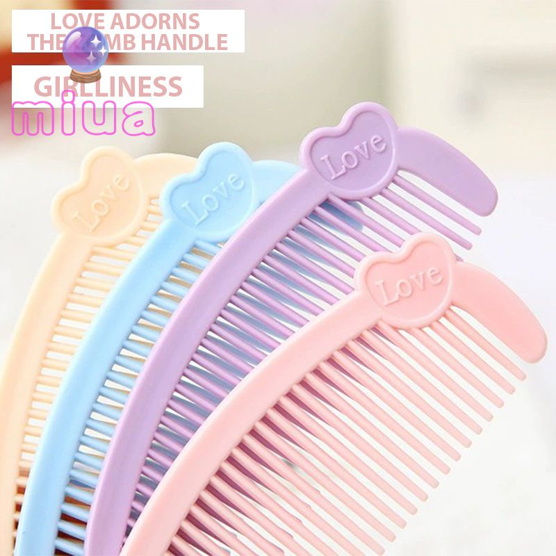 Miua🔮Hoạt Hình Lược Chải Tóc mini Cầm Tay Hình Trái Tim Dễ Thương Cho Học Sinh