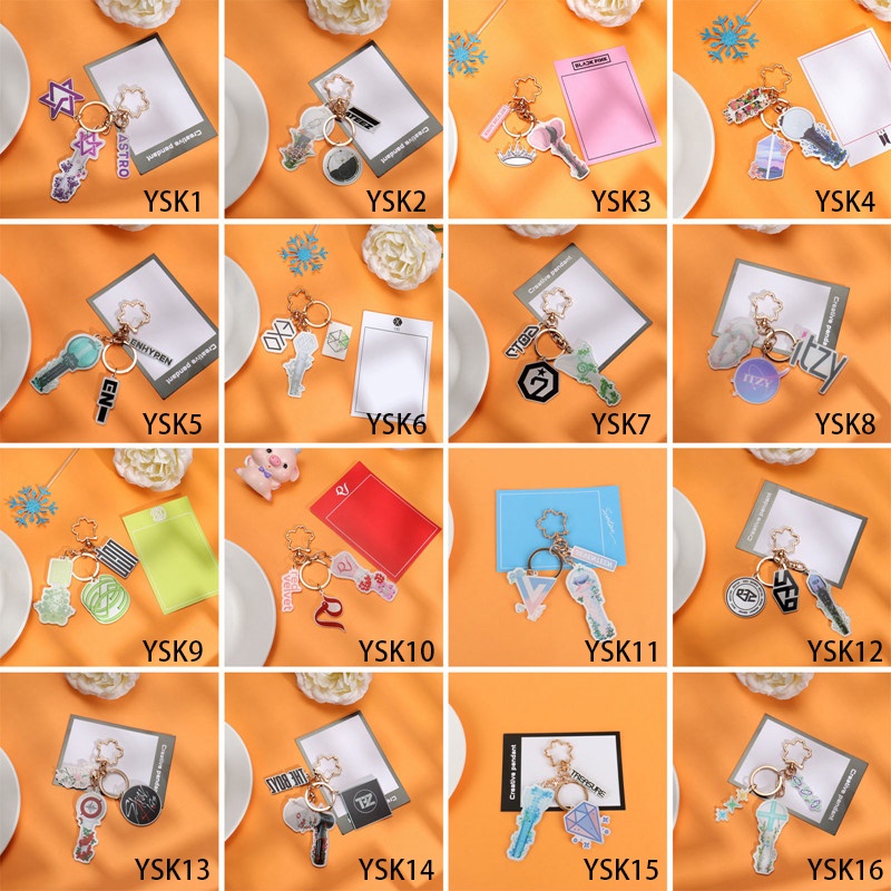 Kuhong Móc Khóa acrylic Hình Nhóm Nhạc seventeen itzy