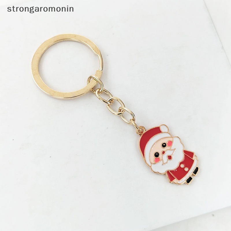 St Móc Khóa Hình Ông Già Noel Bông Tuyết / Hoa Tuyết Làm Quà Tặng Giáng Sinh Cho Nam Và Nữ st