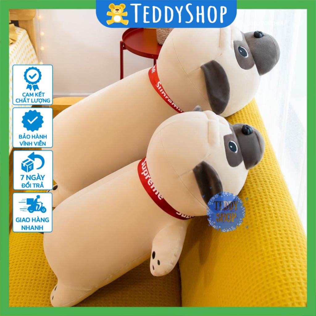 Gấu bông chó Pug Nô tài thú nhồi bông chó Bull mặt xệ nằm mềm mịn đáng yêu hàng cao cấp