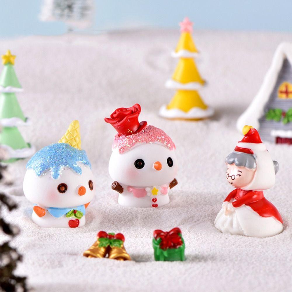 Mô Hình Ông Già Noel Hoạt Hình Trang Trí Tiểu Cảnh / Ông Già Noel / Người Tuyết Bằng Nhựa resin