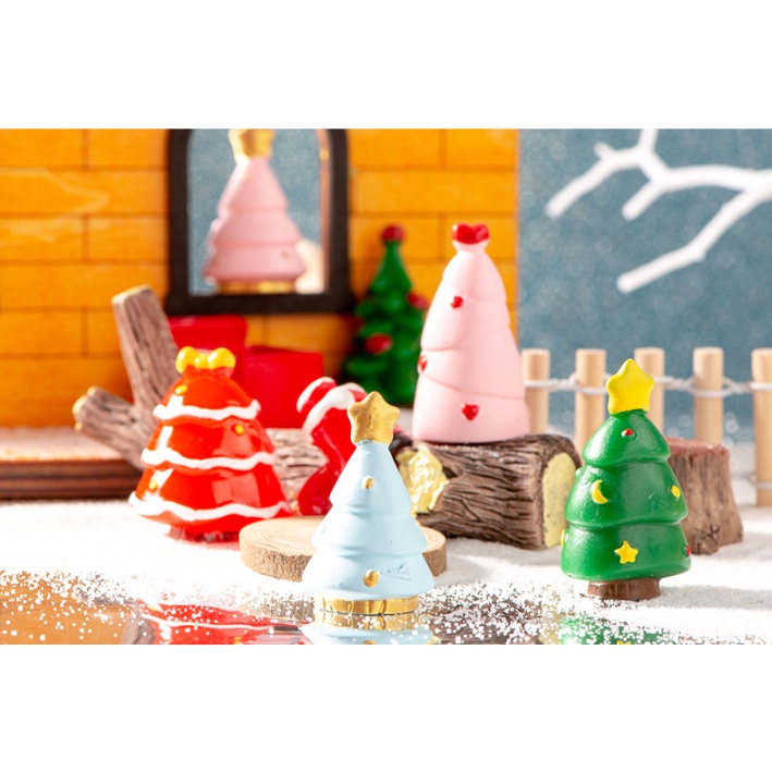 Mô hình cây thông bằng đá decor tiểu cảnh Noel, trang trí giáng sinh, quà tặng