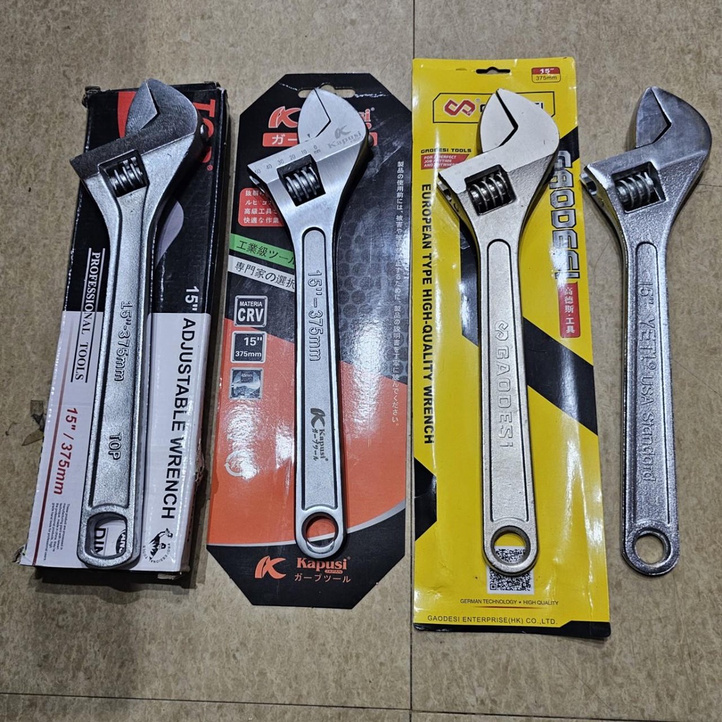 Mỏ Lết 15 inch -375 mm cao cấp, chất thép CRV. Các hãng