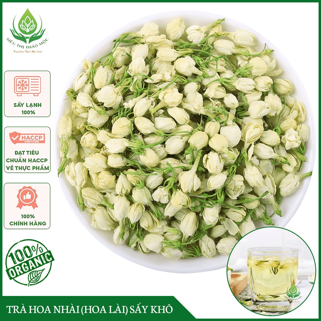 Trà Hoa Nhài  100gr Sấy Khô Nguyên Bông Trắng Đẹp