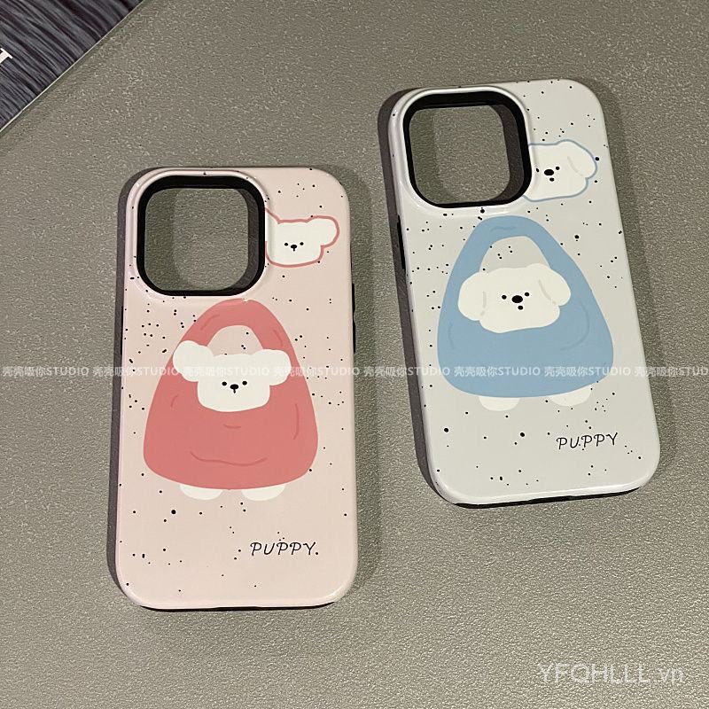 Ốp Điện Thoại In Hình Chú Chó Hoạt Hình Hai Lớp Cho iphone11 12 13 14 15 12promax 13promax 14pro 14promax x xs xr ugmx