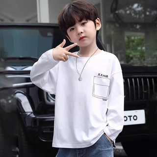 Áo thun cotton tay dài mẫu mới 2023 thời trang xuân thu cho bé trai