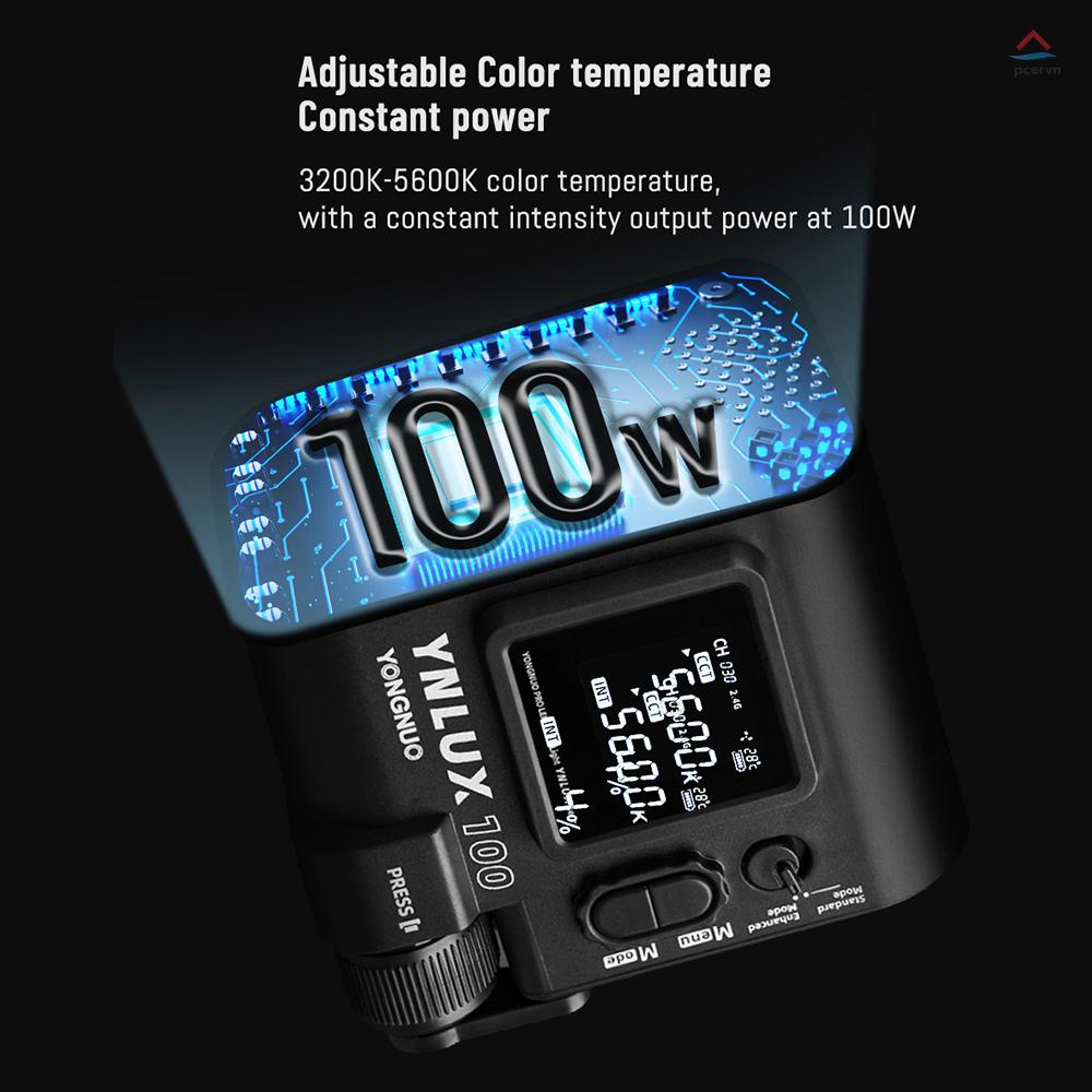 Yongnuo Đèn led Chụp Ảnh Studio ynlux100 100w 3200k-5600k 12 Bóng Chuyên Dụng