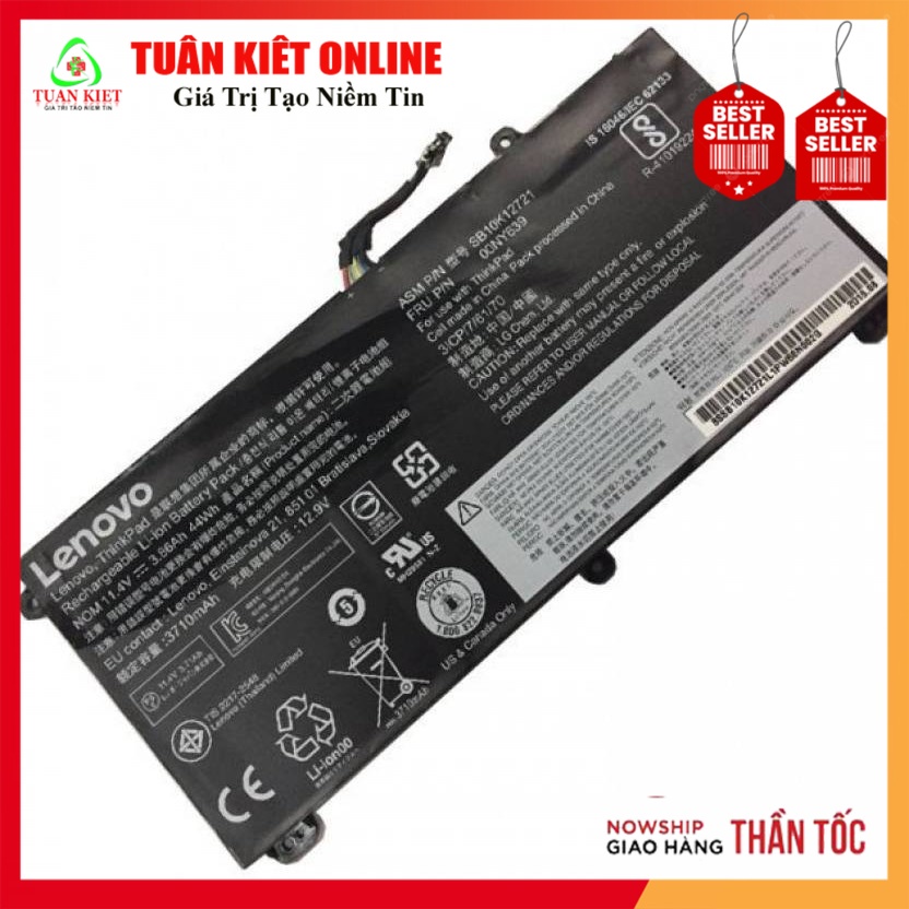 Pin Laptop Lenovo T550 T550s T560 W550s 45N1740 45N1743 00NY639 45N1742