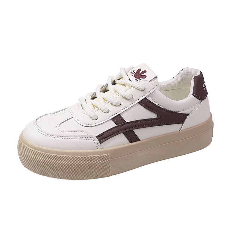 Giày Thể Thao Đế Bằng Màu Trắng Thời Trang Cho Nữ
