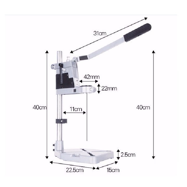 Khung Đế Máy Khoan Điện  Phụ Kiện Cho Đồ Gỗ DIY - Trọn bộ - đế kẹp bàn khoan bàn thanh khoan tay