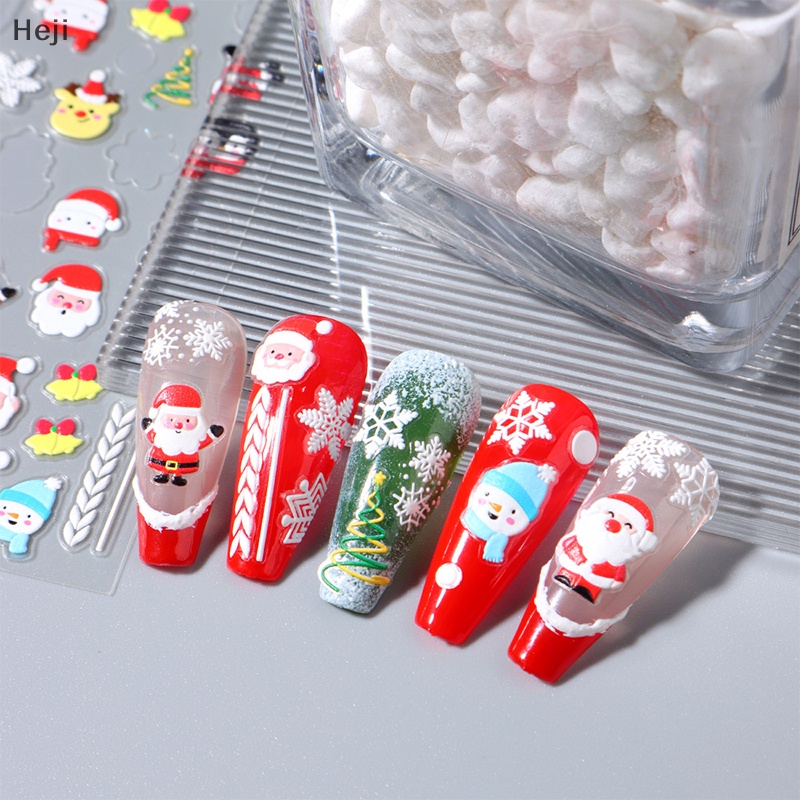Heji Miếng Dán Trang Trí Móng Tay 3d Chủ Đề Giáng Sinh vn