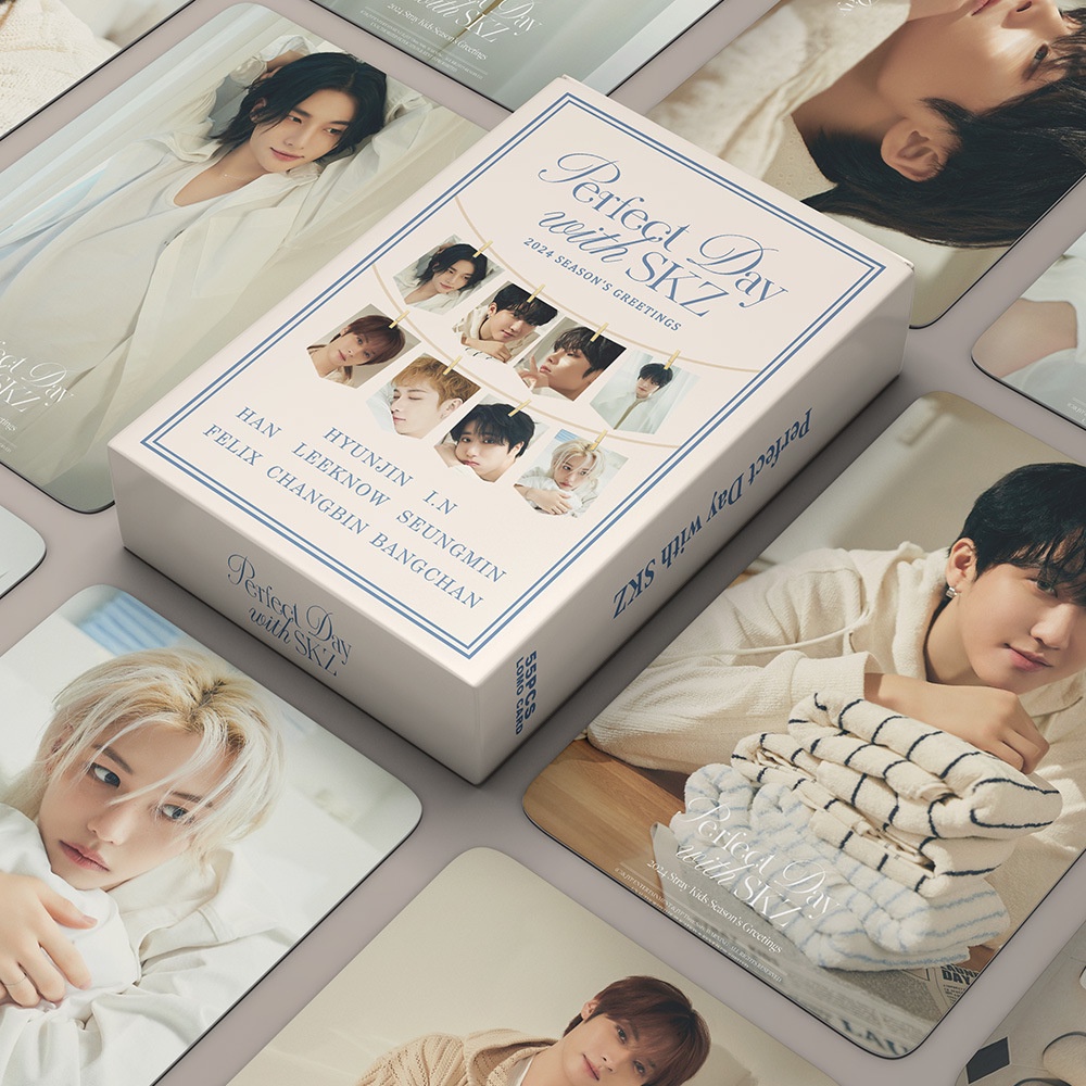 Stray Kids Album 2024 Perfect Day with SKZ Photocard Lomo Card Postcard 55 chiếc / hộp