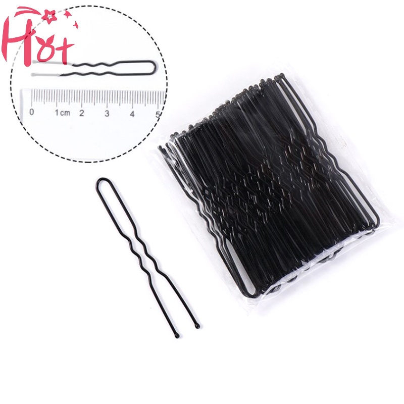 Jr Set 50 Kẹp Tăm Chữ u Màu Vàng Dùng Tạo Kiểu Tóc Thời Trang Cho Nữ vn