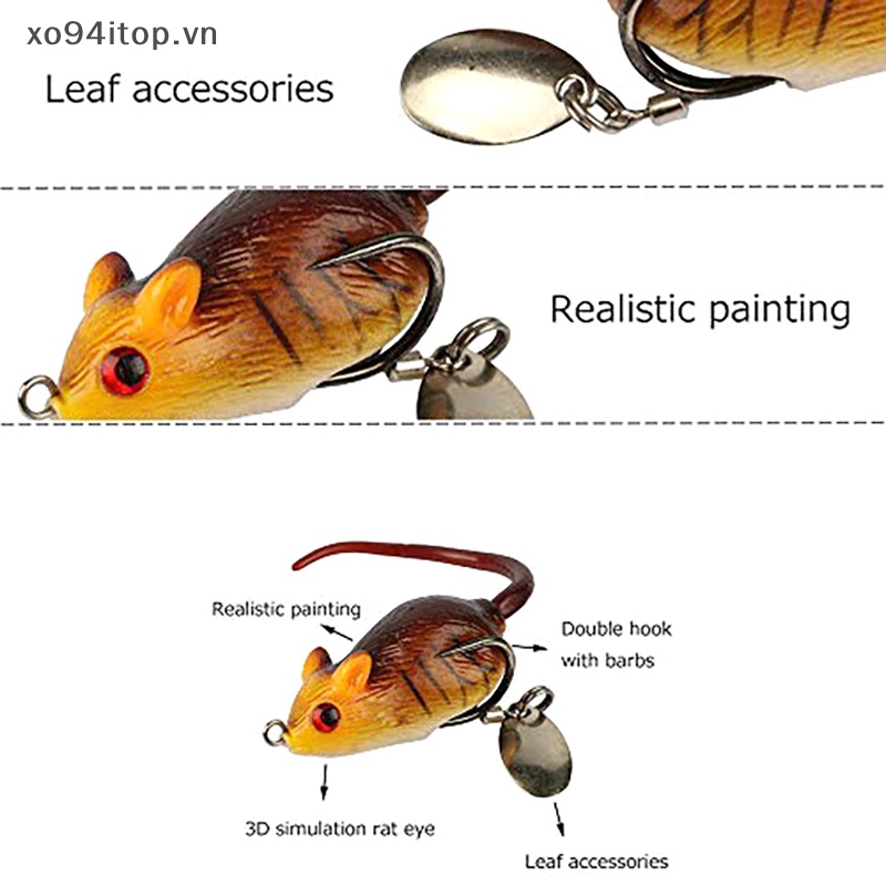 Xoitop Mồi Câu Cá Giả 5.5cm / 10.5g Hình Chuột / Sấm Sét / Ếch Sấm Sét