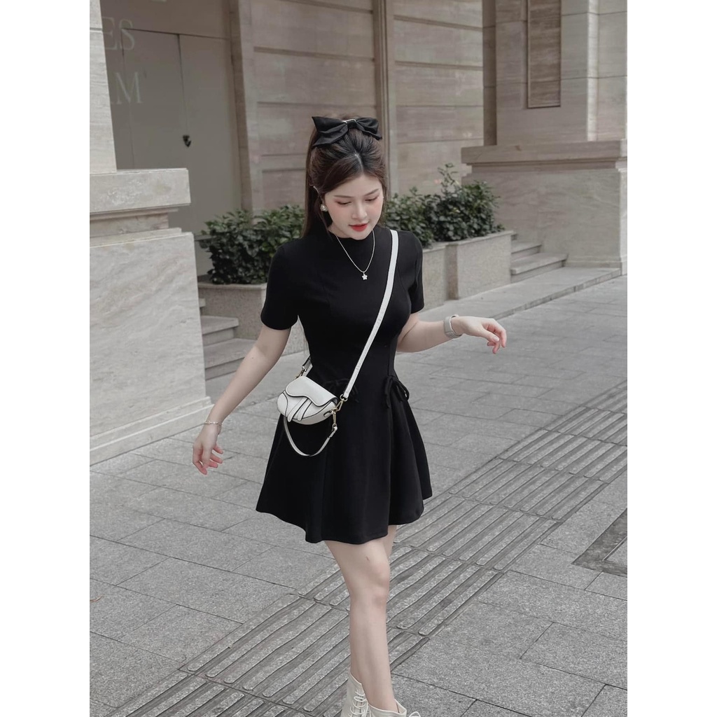 60-90KG ĐẦM CỔ TRÒN 2 NƠ SANG TRỌNG BIGSIZE VƯƠNG NGỌC HÂN