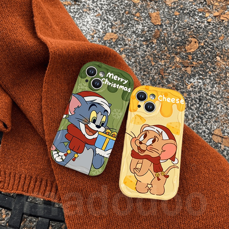 Cat Mouse Cheese Cartoon Couple ốp lưng Redmi Note 13 Pro+ 12S 4G 12 Pro Plus 5G 13C 12C A1 A2 11S 11 10C 10 9T 9C 9A POCO X5 Cute Full Fine hole Airbag Anti-fall Protection Soft Phone Case Christmas Gift Back Cover NY 78