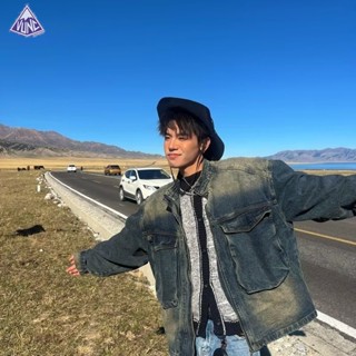 Vunc Áo Khoác denim Dáng Rộng Phong Cách retro Hợp Thời Trang Dễ Phối Đồ Cho Nam