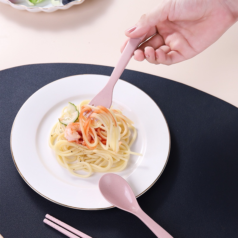 Bộ Đũa Thìa Dĩa Làm Từ Thân Lúa Mạch-INGRI