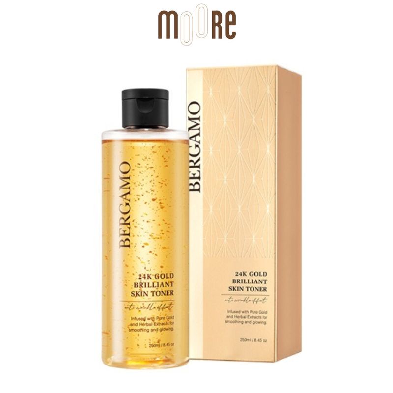 Toner vàng Bergamo 24K Gold Brilliant Skin 250ml