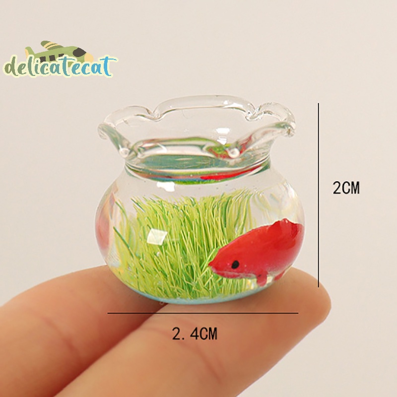 1 Mô Hình Bát Cá Thủy Tinh Thu Nhỏ Trang Trí Nhà Búp Bê