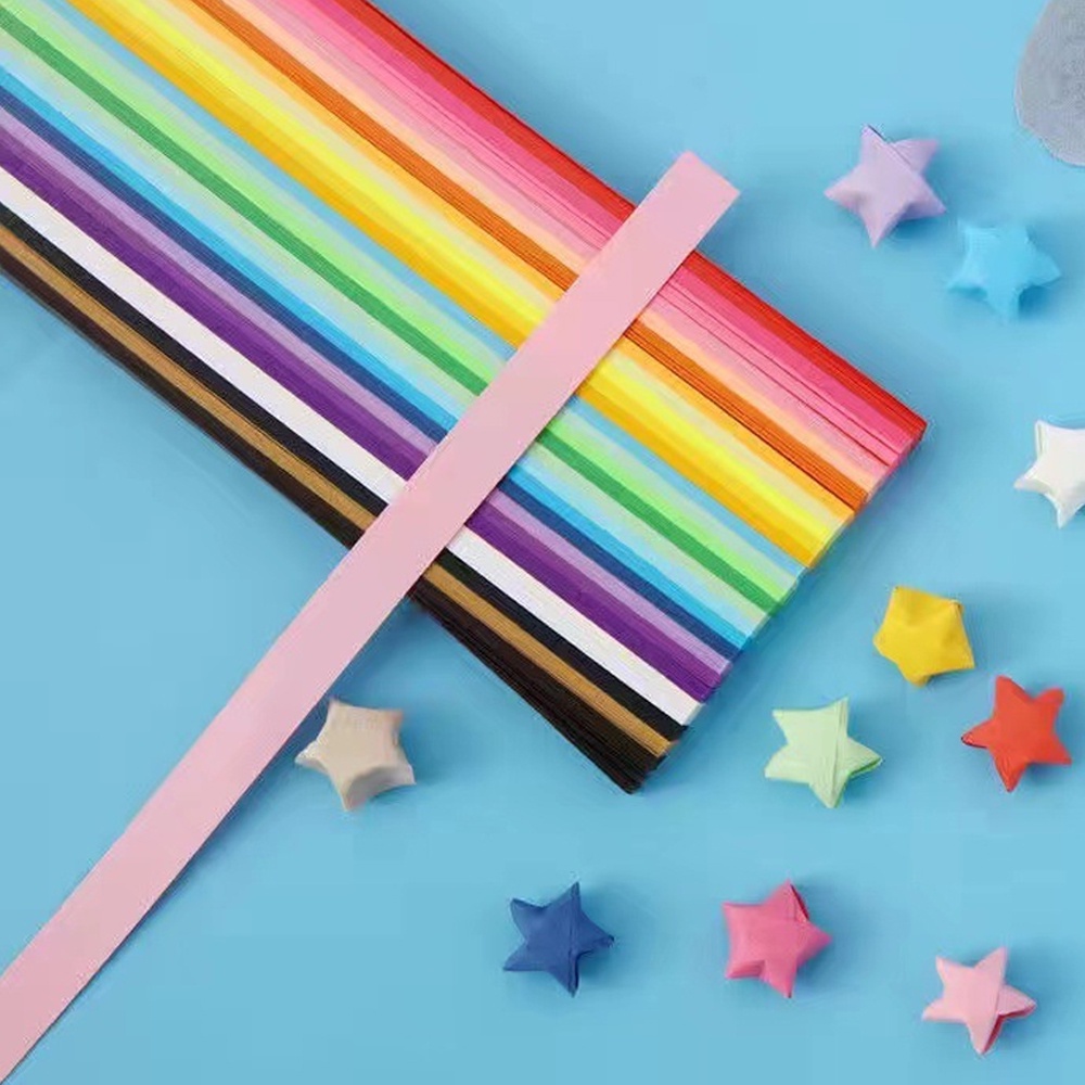 Set 540 Giấy Xếp origami Hình Bầu Trời Đầy Màu Sắc Làm Quà Tặng / Valentine / Năm Mới