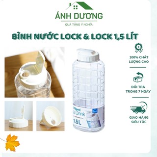 Bình đựng nước nhựa lock&lock chess water bottle 1.5l nắp màu trắng hap810 hap812