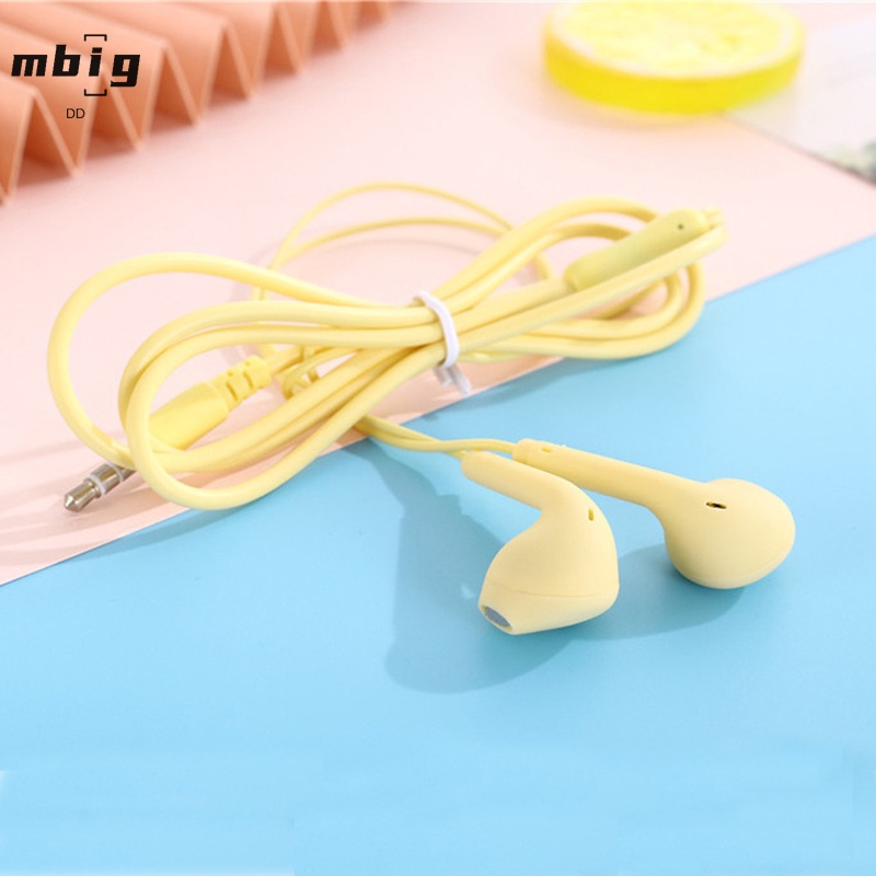 Tai Nghe Nhét Tai Có Dây 3.5mm Màu macaron Cho Điện Thoại