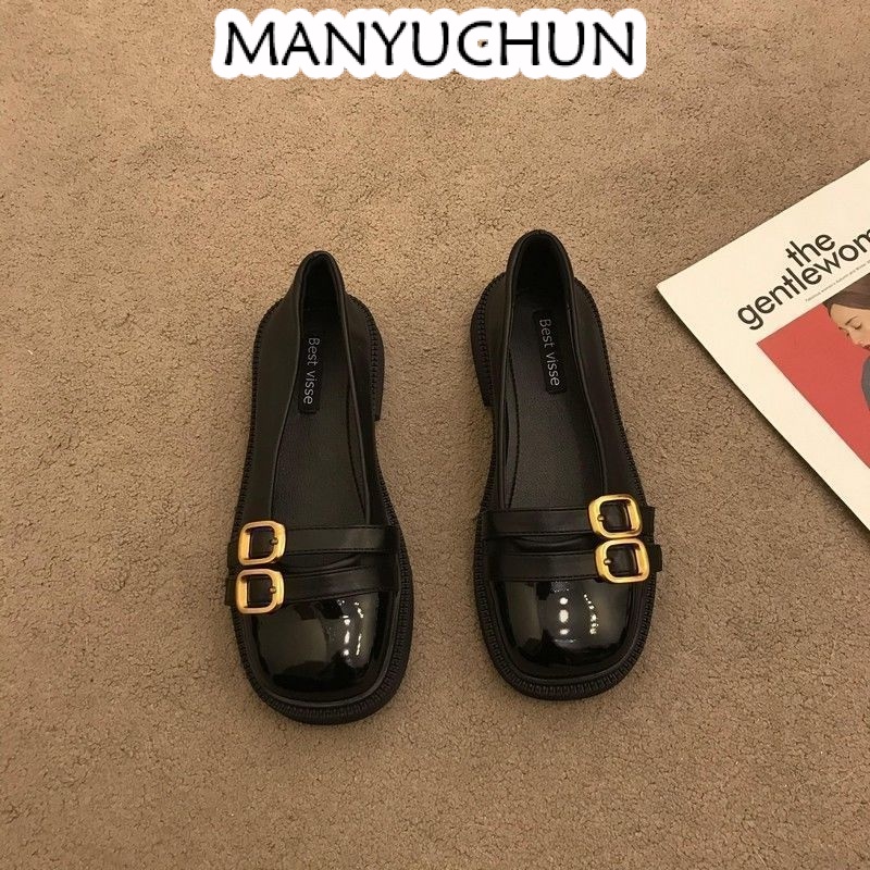 MANYUCHUN giày búp bê giày nữ Mary lolita giày Da Đế Dày Đế chống trơn trượt Dễ dàng phối đồ Chống trơn trượt Thấm hút mồ hôi FDL2300MP4 41Z231012