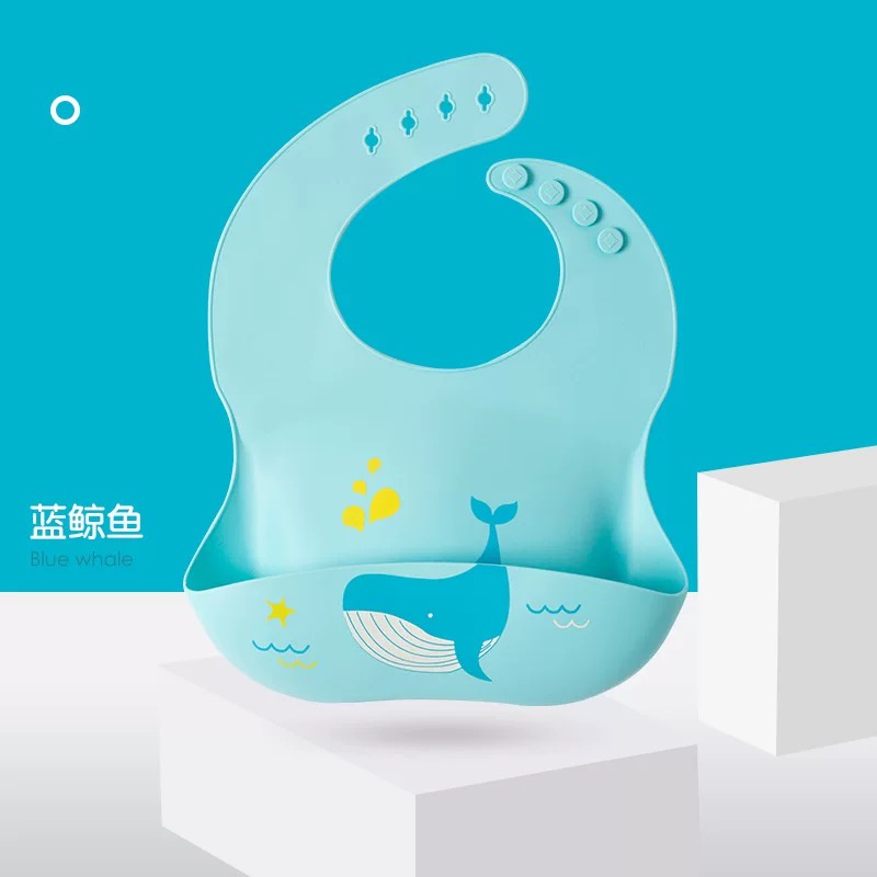 Yếm ăn dặm cho bé có máng hứng Tushie Treats chât sliệu dầy dặn phong cách Hàn Quốc Shopmegold1