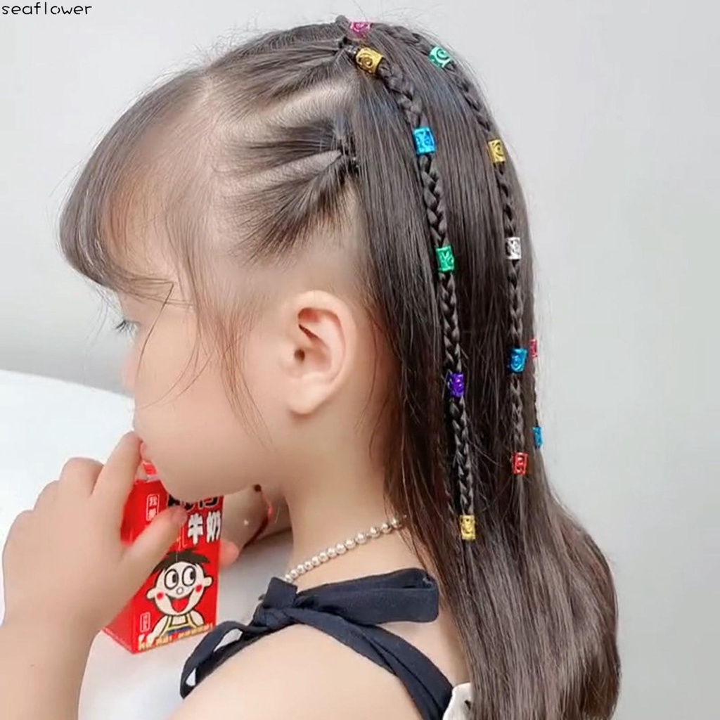 Set 100 Dây Cột Tóc Nhiều Màu Ngọt Ngào Thời Trang charms