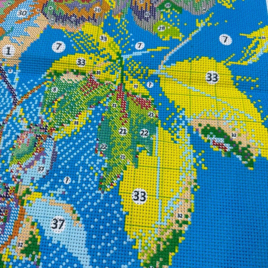 Tranh Thêu Hoa Mẫu Đơn Thêu Kín MN6004 Chưa Thêu