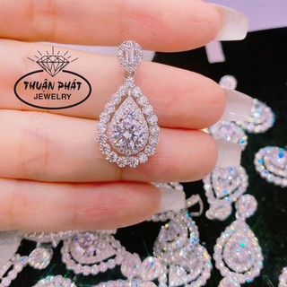 Mặt dây chuyền hình giọt nước viên chủ 7li cz xi kim sáng chiếu M090